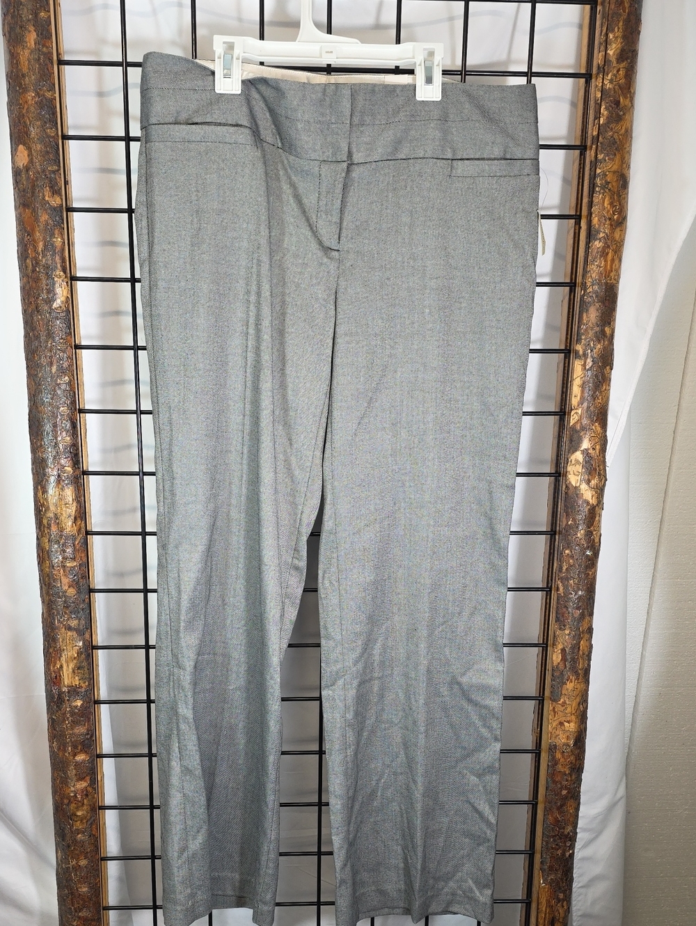 Studio Y Light Gray Straight-Leg Trousers
